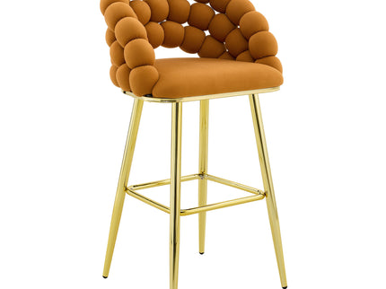 Bubble, Ball Chain Tufted Bar Chairs For Kitchen Island & Home Bar (Set of 2)