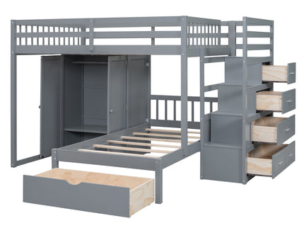 Bunk Bed With Wardrobe, Drawers
