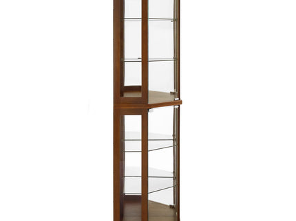 6 Shelf Corner Curio Display Cabinet With Lights, Mirrors And Adjustable Shelves (E26 Light Bulb Not Included)