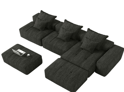 Modern Oversized Diy Combination, Modular Sectional Sofa With Pillows