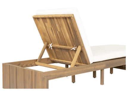 Adjustable Outdoor Chaise Lounge Patio Recliner With Removable Cushion