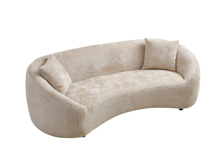 Curved 3 Seater Sofa, Long Living Room Couch