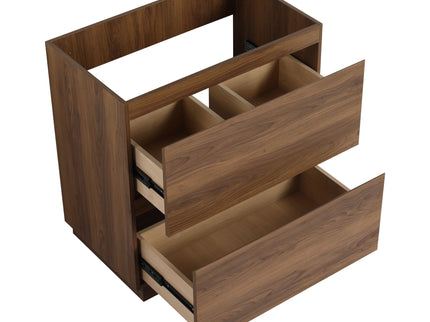 Modern Freestanding Bathroom Vanity Cabinet With Double Drawer