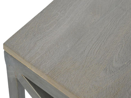 Cross Metal Coffee Table - Pewter
