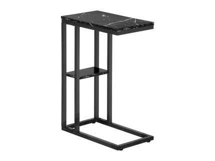 Accent Table, C - Shaped, Marble Look Contemporary & Modern Convenient Design