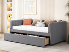 Dark Gray / Twin / 2 Drawers, Trundle