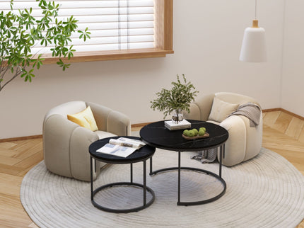 Round Nesting Coffee Table (Set of 2)
