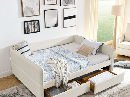 Upholstered Daybed & 2 Drawers