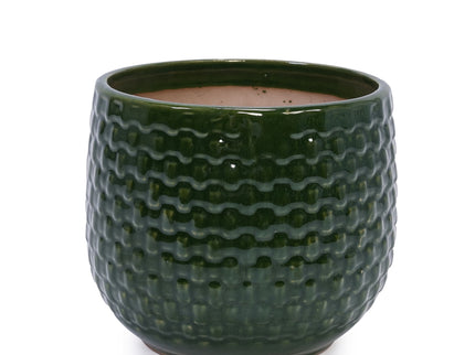3 Pieces Flowerpot, Planter For Patio, Garden Or Windowsills - Dark Green