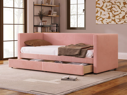 Daybed With Two Drawers And Wood Slat