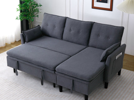 L-Shaped Reversible Chaise Sectional Sofa With Storage
