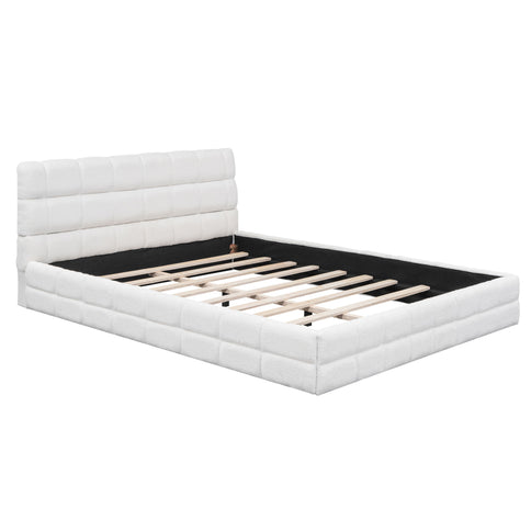 Upholstered Platform Bed With Headboard