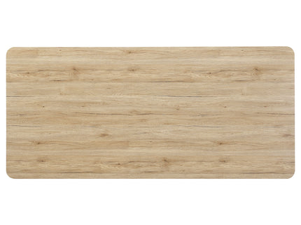 Galahan - Rectangular Dining Table With Twisted Pedestal Base - Oak