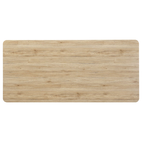 Galahan - Rectangular Dining Table With Twisted Pedestal Base - Oak