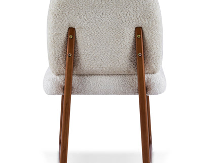 Dining Chair With Curved Legs (Set of 2) - Beige / Brown