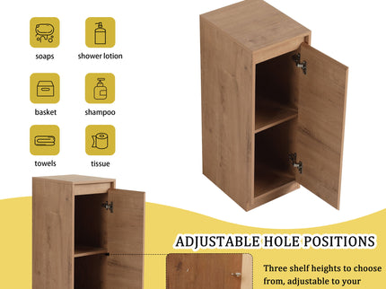Freestanding Bathroom Vanity With Sink, 2 Small Storage Cabinets, Soft Close Doors