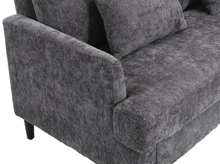 Mid Century Modern Fabric Loveseat Sofa, 2 Seat Upholstered Couch