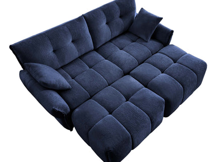 Sofa Set With Ottoman And Pillows, Textured, High Resilience Cushions
