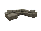 Dark Green / 2 Pc. 5 Seater Sectional Sofa, Ottoman