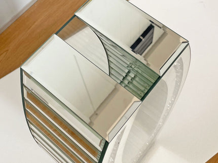 U - Shaped Floor Vase With Shattered Diamond Mirror Surface