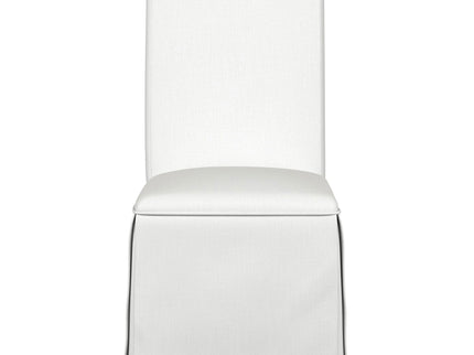 Isela - Upholstered Skirted Side Chair (Set of 2) - White