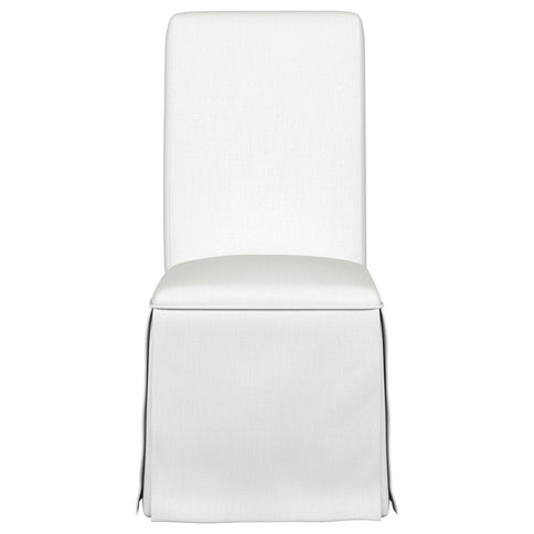 Isela - Upholstered Skirted Side Chair (Set of 2) - White
