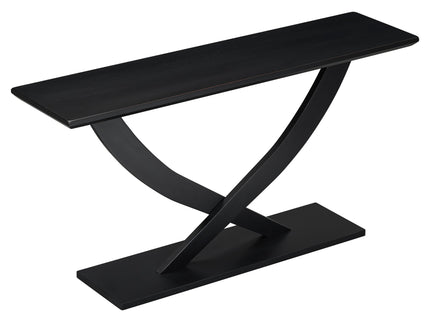 Console Table With Cross Leg Base And Reinforced Support Plate