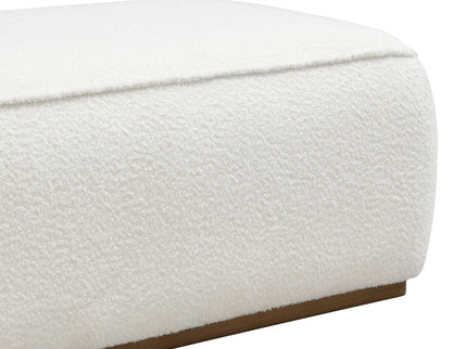 Grainy Footstool For Home - Beige