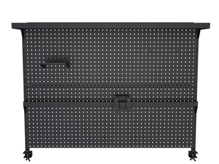 Clamp On Desk Pegboard With Single Monitor Stand