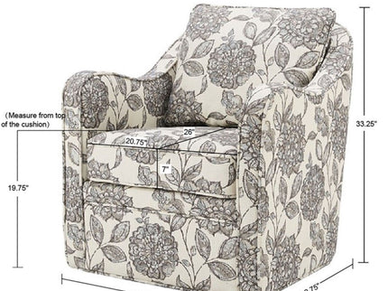 Wide Seat Arm Chair With 360 Degree Rotation