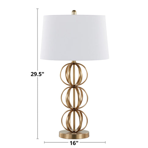 Linx - Contemporary Table Lamp (Set of 2) - Gold / White