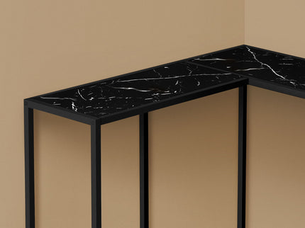 Corner Accent Console Table For Entryway, Unique L-Shaped Design