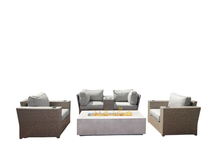 Outdoor Elegance Conversation Set With Fire Pit