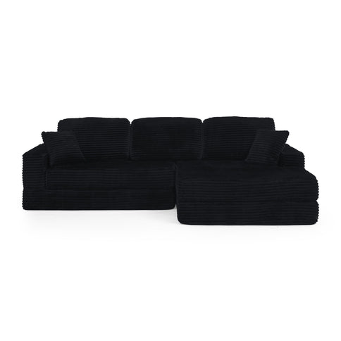 Modern Minimalist L Shape Modular Sectional Sofa, Couch