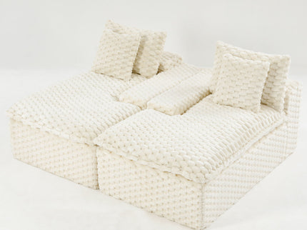 Double Chaise Lounge With Full Compressed Sponge