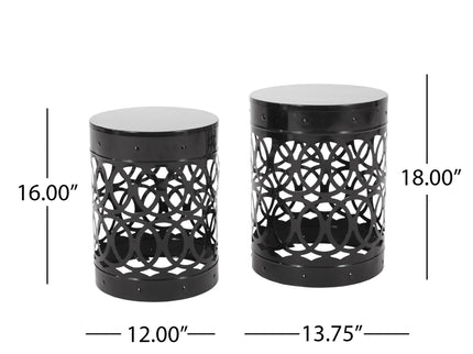 Delight - Powder Coated Iron End Table (Set of 2)