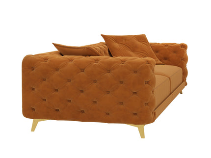 3 In 1 Convertible Sleeper, Deep Seat Pull Out Sofa Bed, Button Tufted