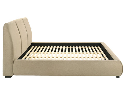 Modern Upholstered Platform Bed With Tufted Headboard