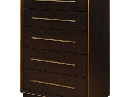 Prescott - 5 Drawer Chest - Brown