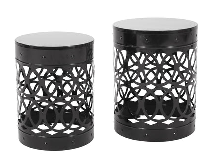 Delight - Powder Coated Iron End Table (Set of 2)