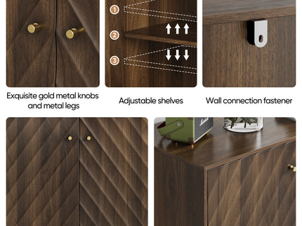 Sideboard Buffet With Storage For Living Room - Walnut