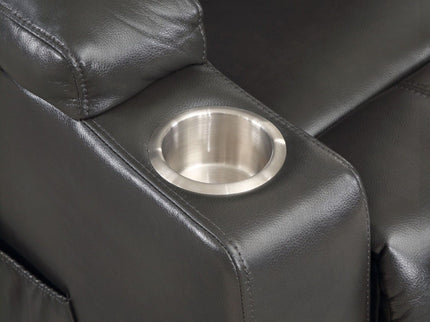 Recliner With Power Lift & Massage - Gunmetal