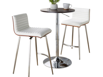 Mason - 3 Piece Swivel Mid Century Modern Counter Height Dining Set With Adjustable Table