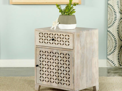 1 Door Accent Cabinet With Drawer - Beige