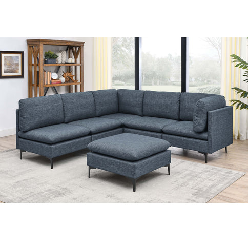 Upholstered Modular Sectional & Tall Legs