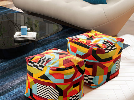 Pouf Luxury Oversized Bean Bag Cube Ottoman