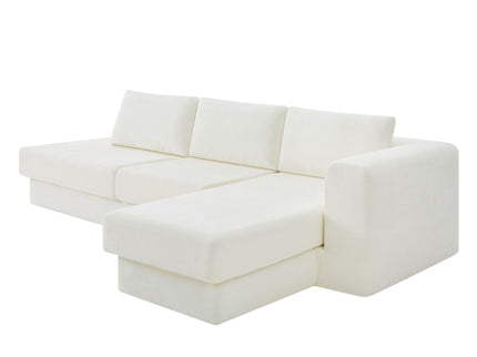L-Shaped Modular Sofa With Double Layer Cushion