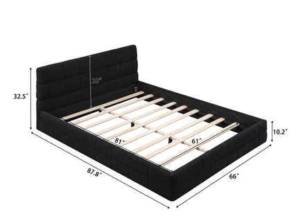 Upholstered Platform Bed With Headboard