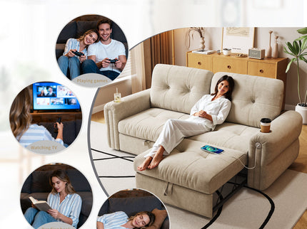 Cloud Like Convertible Sofa Bed With For Living Room