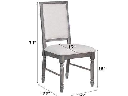 Leventis - Weathered Side Chair - Cream / Gray